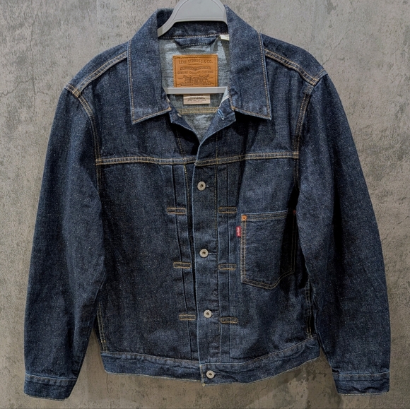 Nwot! Levi's® Premium Type I Roll Up Selvedge Trucker Jacket - Picture 4 of 9